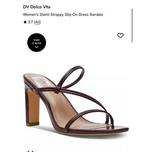 Dv Dolce Vita Shoes Women's Size 9.5 Red Starlit Strappy Heel Sandals Dress